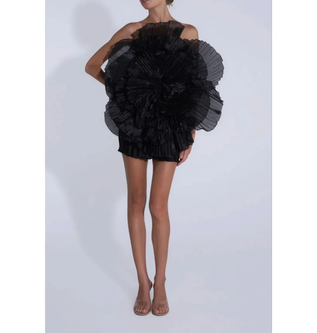 L'idee Fleur Mini Dress Noir Black Size AU 8  for rent on The Volte - main image