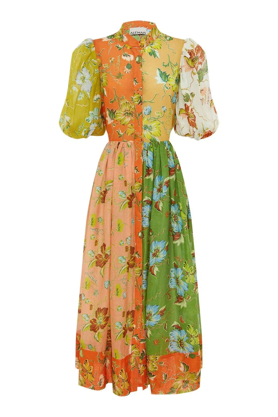 Alemais Hotel Lamu Spliced Shirtdress Floral Size 4 AU/UK (0 US) for rent on The Volte - main image