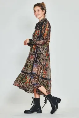 COOP State of Lace Midi Dress Black Moonflower Print Size S / AU 8 for rent on The Volte - image 2