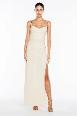 Manning Cartell Double Time Pleat Dress Cream Size 6 for rent on The Volte - image 1