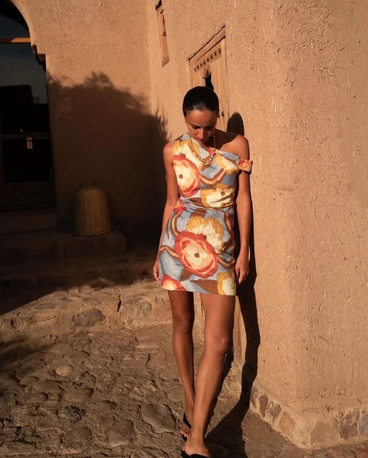 Sir The Label Avery Twist Mini Dress Camellia Print Size 6 for rent on The Volte - main image