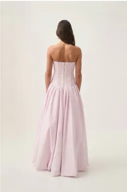 Aje Violette Bubble Hem Maxi Dress Pastel Pink Size 6 for rent on The Volte - image 2