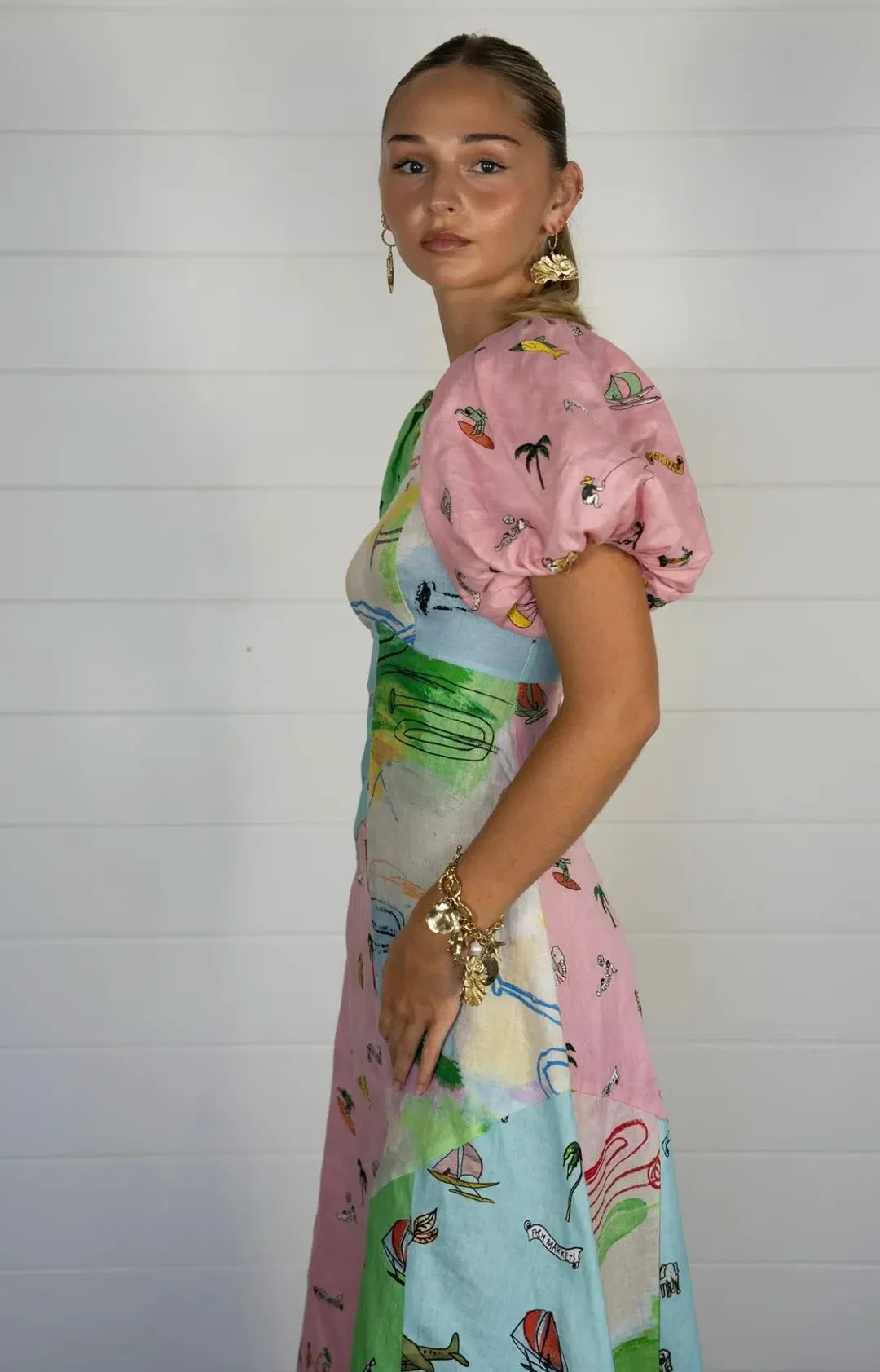 Alemais Jet Midi Dress Multi/Print Size 8 for rent on The Volte - main image