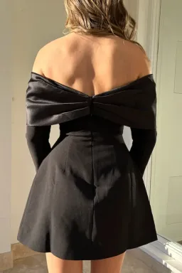  Odd Muse The Ultimate Muse Bow Mini Dress Black Size AU 10 for rent on The Volte - image 2