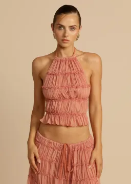 Arcina Ori Juliette Halter Set Peach Size S / AU 6-10 for rent on The Volte - image 6