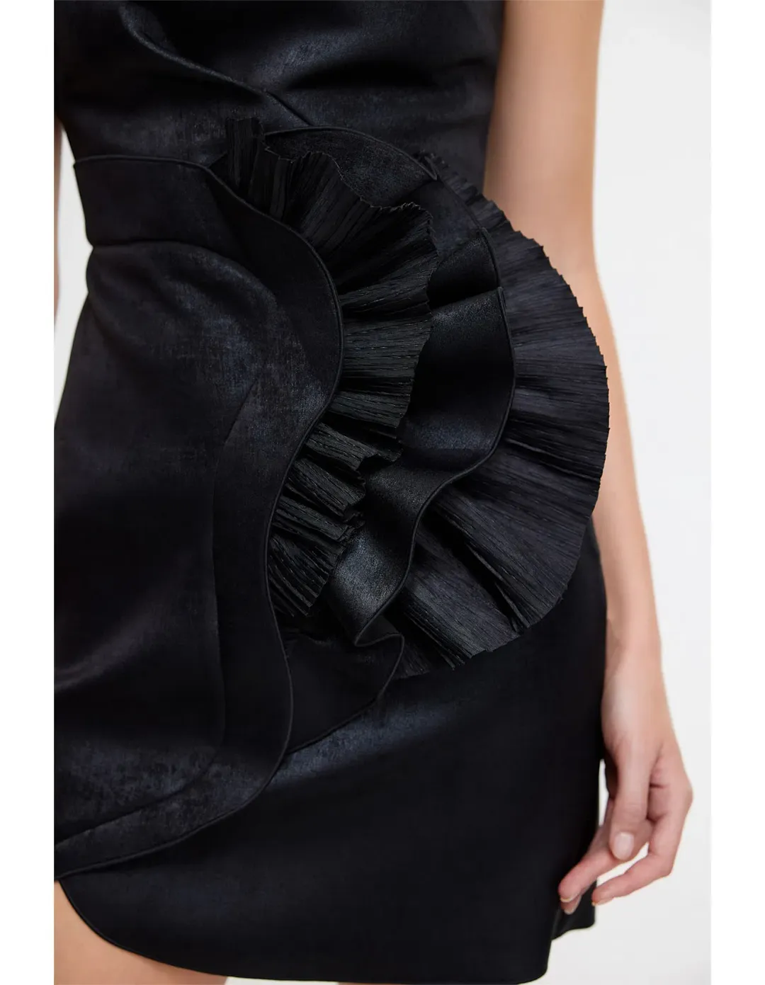 Acler Webster Mini Dress Metallic Black Size 8 for rent on The Volte - main image