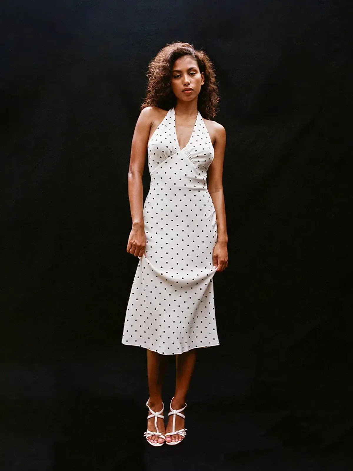 Realisation Par Sadie Halter Midi Dress Petite Spot Size S / AU 8 for rent on The Volte - main image