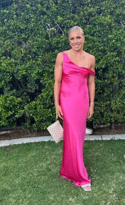 Natalie Rolt Monika Gown Neon Pink Size 8 for rent on The Volte - image 7