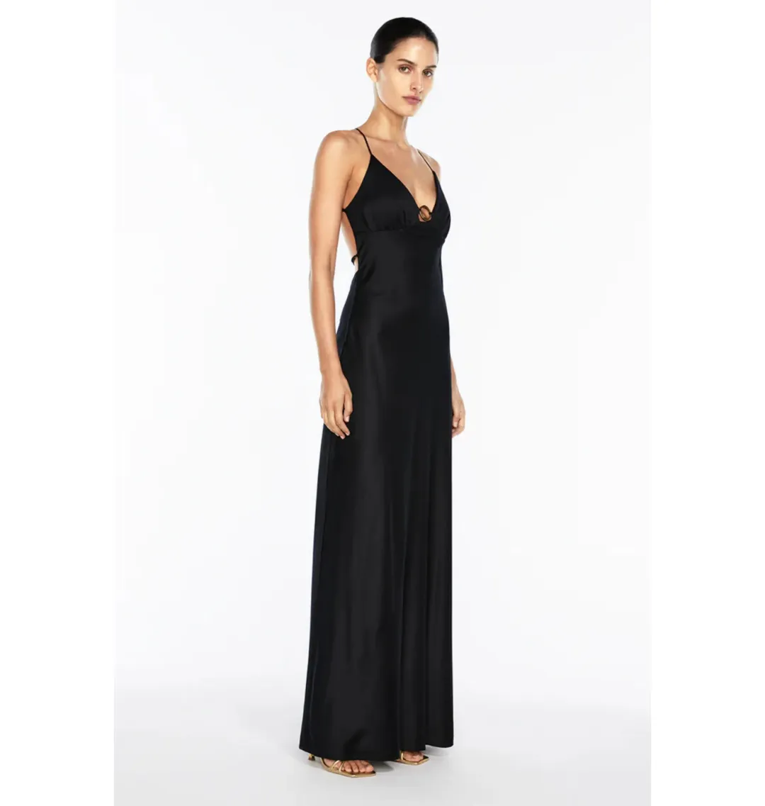 Manning Cartell Liquid Asset Slip Dress Black Size AU 12 Fits 10-12 for rent on The Volte - main image