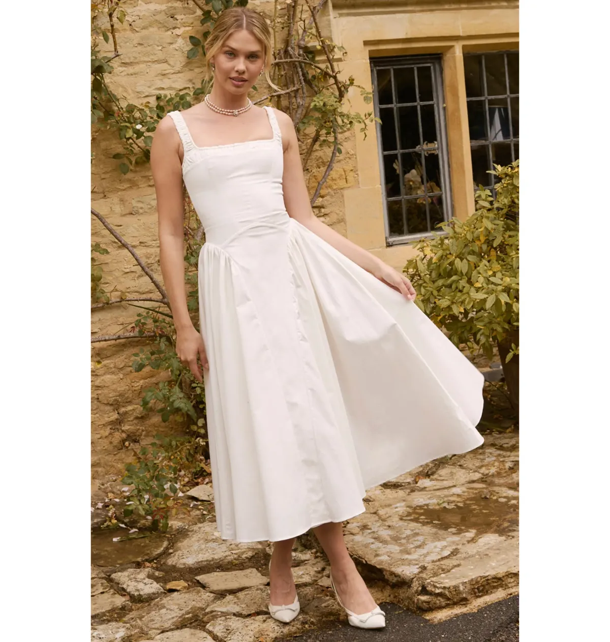 House of CB Dorothy Dress White Size Small / AU 8  for rent on The Volte - main image