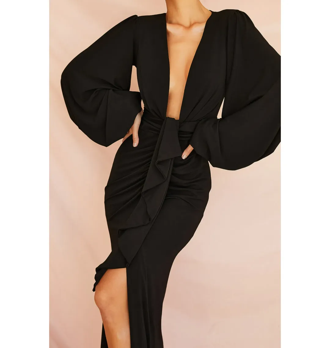 House of CB Alexandra Dress Black Size AU 8  for rent on The Volte - main image