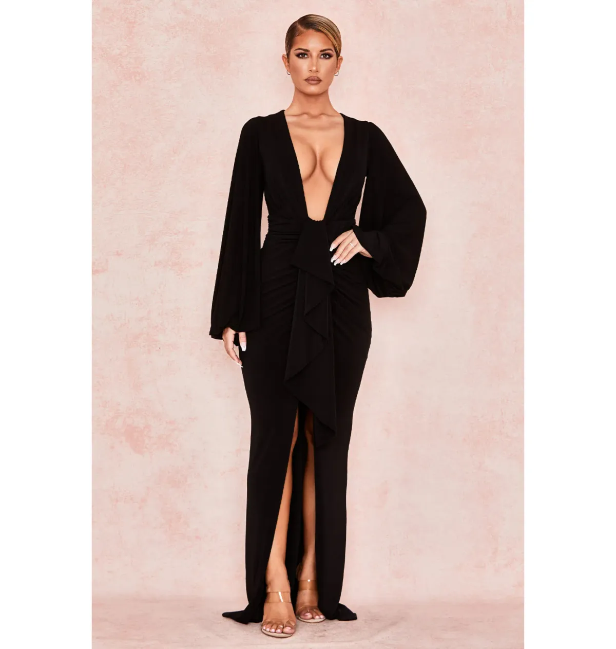House of CB Alexandra Dress Black Size AU 8  for rent on The Volte - main image