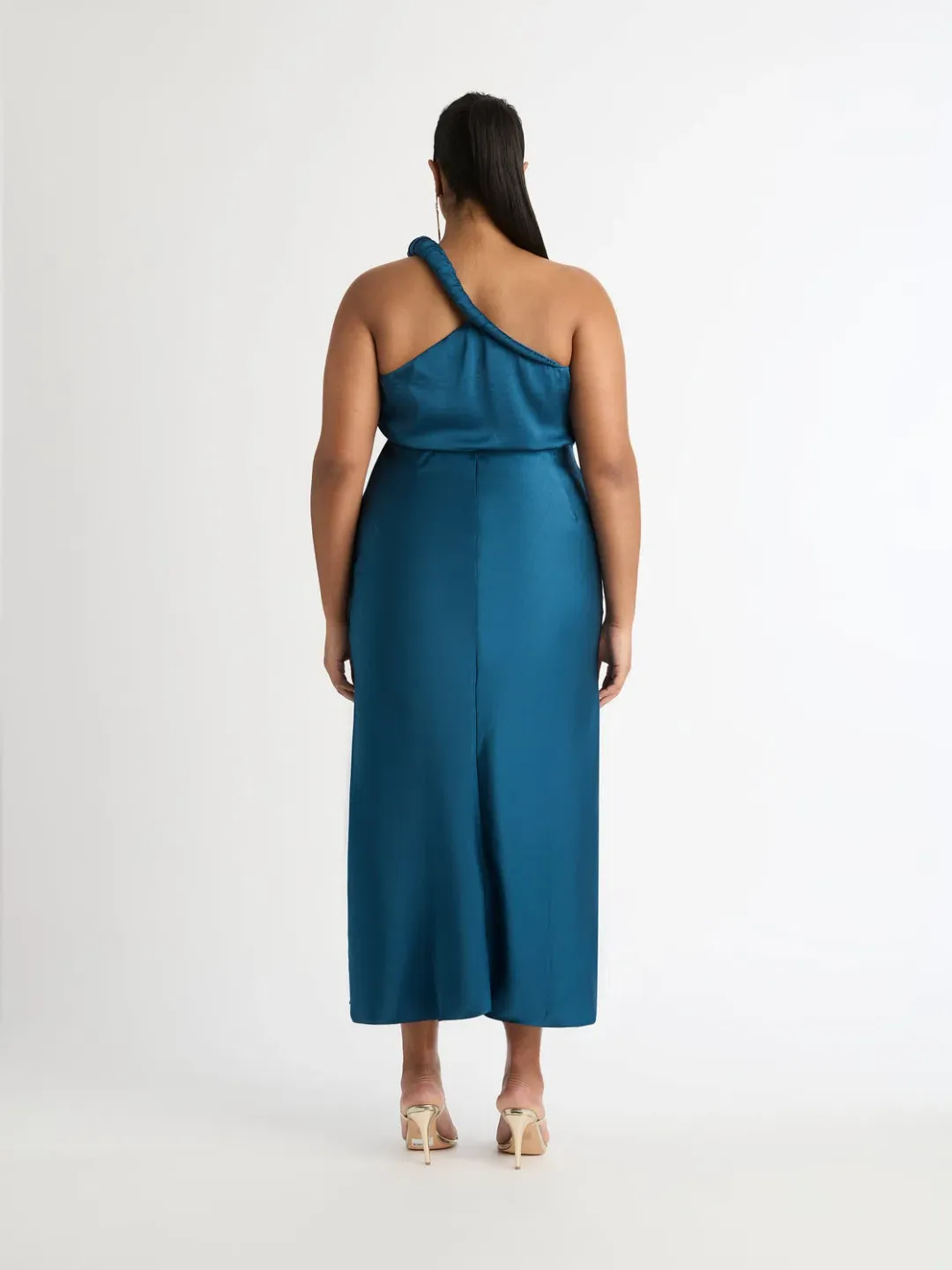 Sheike Naomi One Shoulder Dress Teal Size AU 14 for rent on The Volte - main image