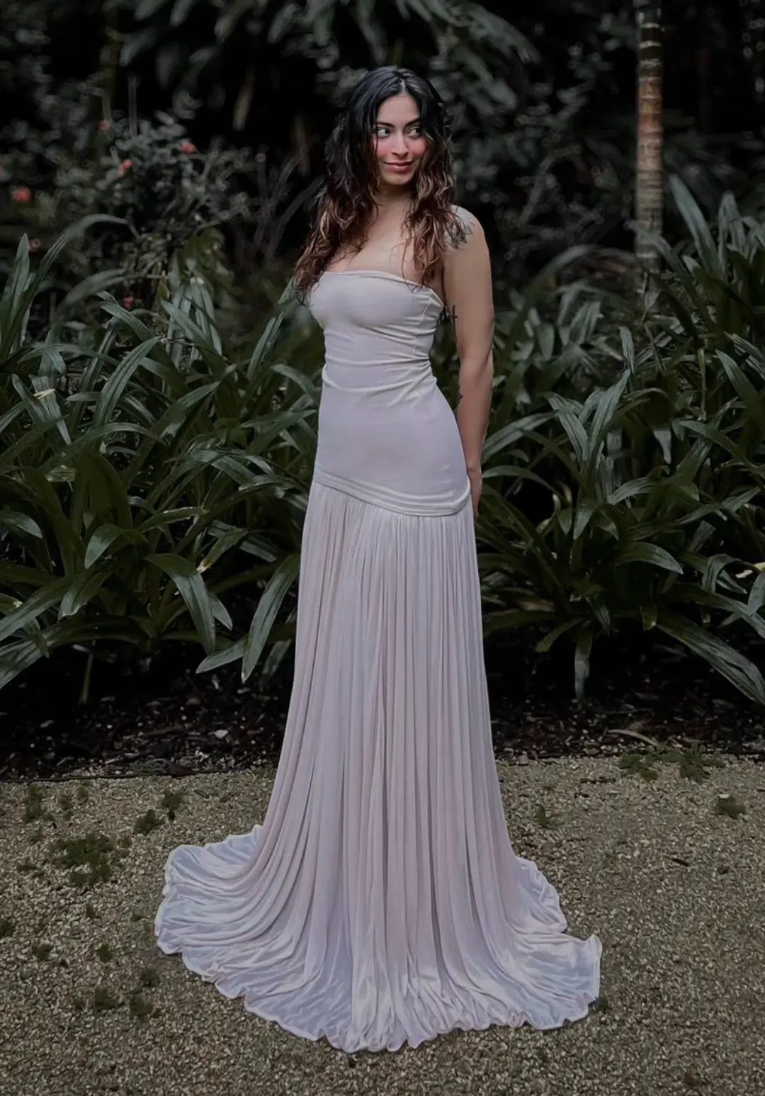 Helsa The Naomi Gown Barely Pink Size 10 for rent on The Volte - main image