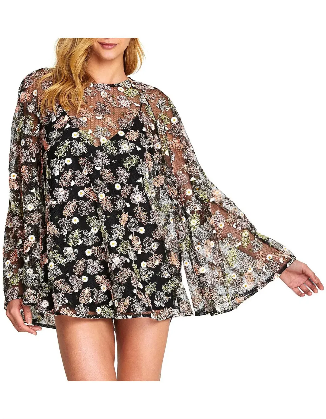 Alice McCall Celestial Creature Swing Mini Dress Floral Size 8 for rent on The Volte - main image