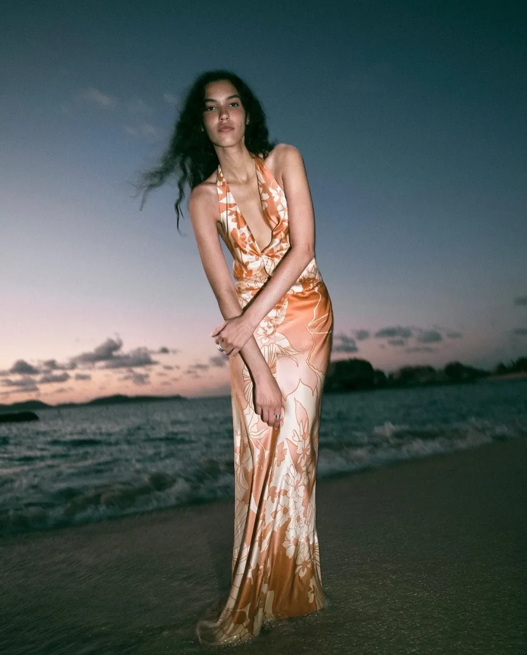 Sir the Label Como Twist Maxi Dress Paradiso Print Size 3 / AU 12 for rent on The Volte - main image