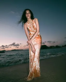 Sir the Label Como Twist Maxi Dress Paradiso Print Size 3 / AU 12 for rent on The Volte - image 2
