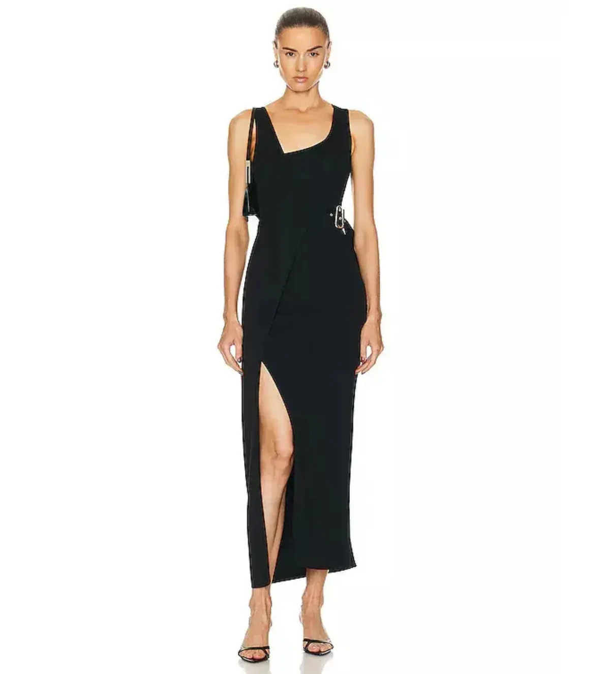 Sir The Label Modernist Belted Midi Dress Black Size 0 / AU 6 for rent on The Volte - main image