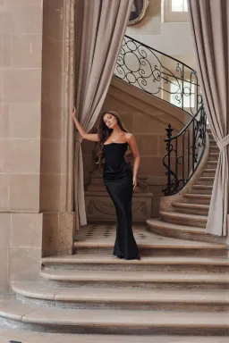 House of CB Persephone Dress Black Size S/Au 8  for rent on The Volte - image 1