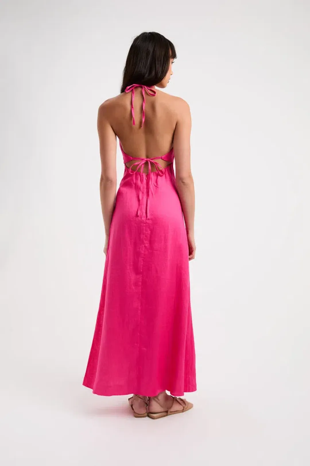 Kookai Tahiti Halter Dress Paradise Pink Size 12 for rent on The Volte - main image