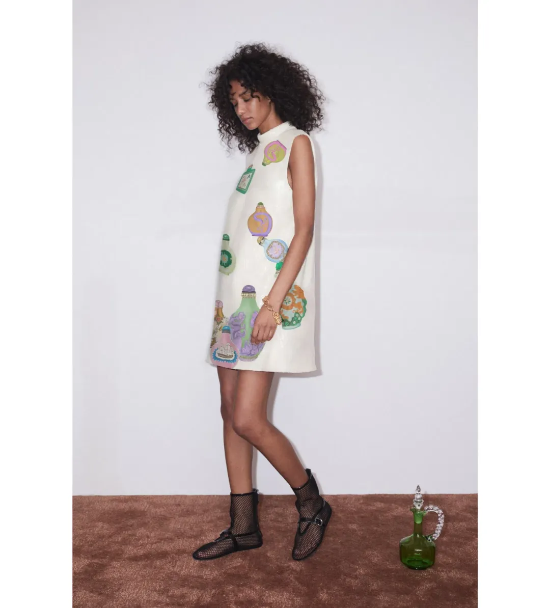 Alemais Chesca Mini Dress Print Size 14 for rent on The Volte - main image