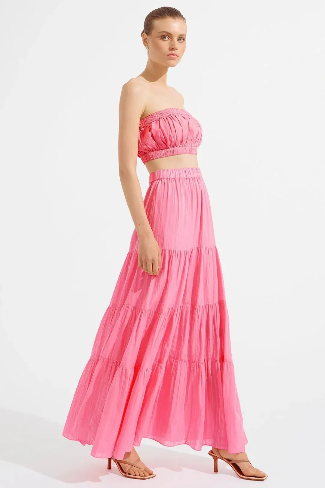Steele Estella Crop & Casper Skirt Set in Musk Size XS / AU 6 for rent on The Volte - main image