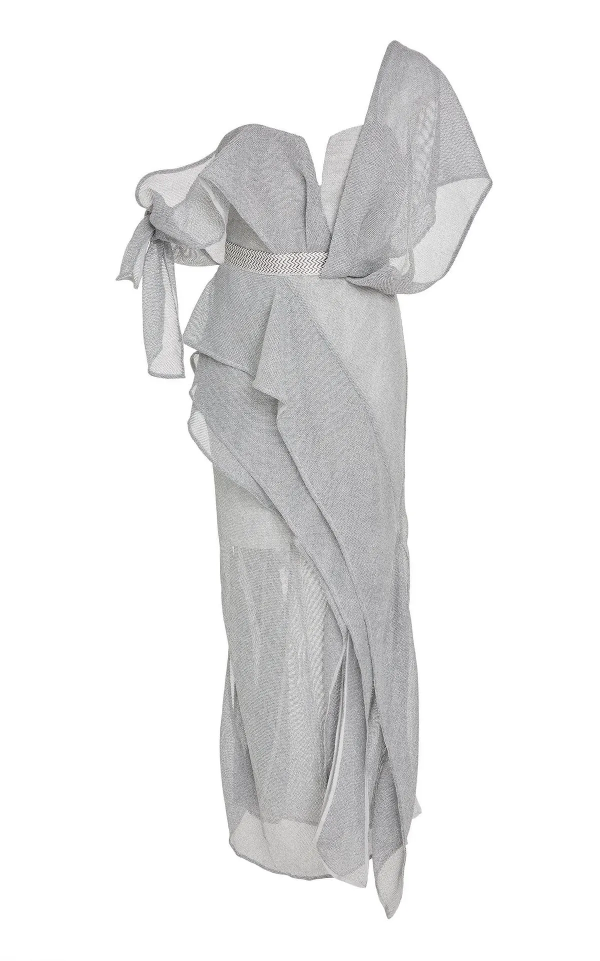 Acler Leonie Asymmetrical Dress Glacier Size 8 for rent on The Volte - main image
