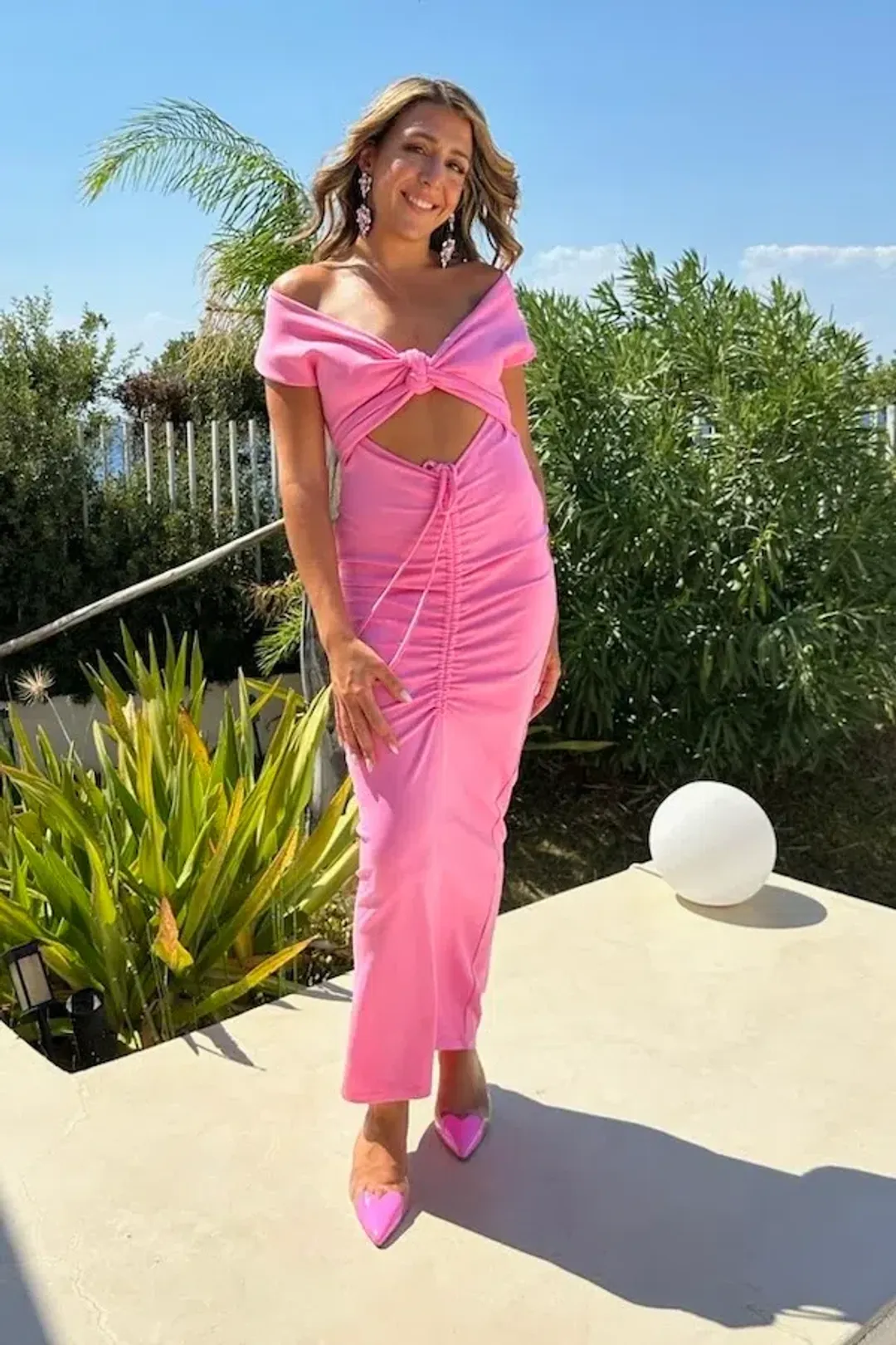Pfeiffer Ramos Midi Dress Pink Size M / AU 10 for rent on The Volte - main image