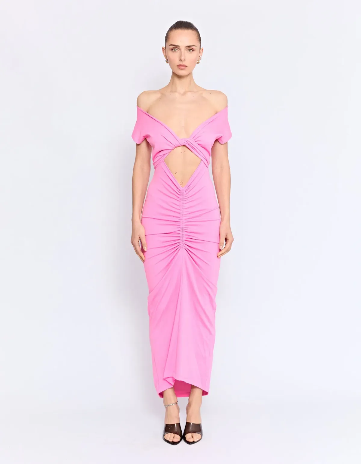 Pfeiffer Ramos Midi Dress Pink Size M / AU 10 for rent on The Volte - main image