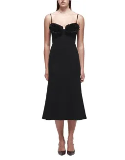 Rachel Gilbert Margot Midi Dress Black Size 4 / AU 14 for rent on The Volte - image 1
