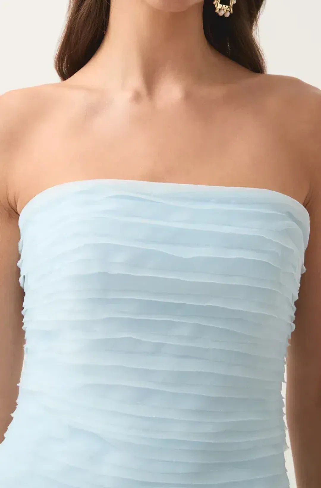 Aje Soundscape Maxi Dress in Sea Breeze Blue Size 12 for rent on The Volte - main image