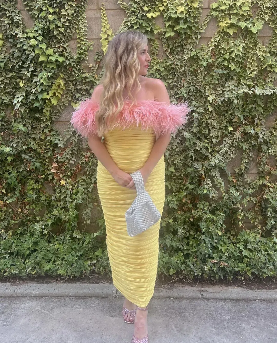 Rachel Gilbert Zion Midi Dress Lemon Yellow Size 3 / AU 12 for rent on The Volte - main image