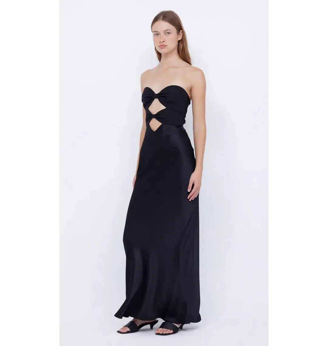 Bec & Bridge Strapless Halle Dress in Black Size AU 6 for rent on The Volte - main image