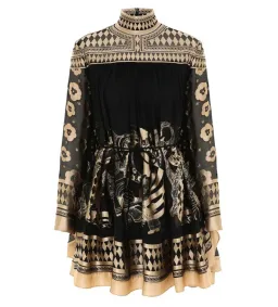 Zimmermann The Illustration Otto Mini Dress in Black/Tea Size OP/Au 6  for rent on The Volte - image 4