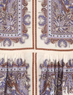 Zimmermann Ottie Eyelet Mini Dress Purple Paisley Size 0P / AU 6 for rent on The Volte - image 3