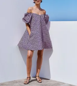 Scanlan Theodore Floral Trapeze Mini Dress Pink Size 6 for rent on The Volte - image 1