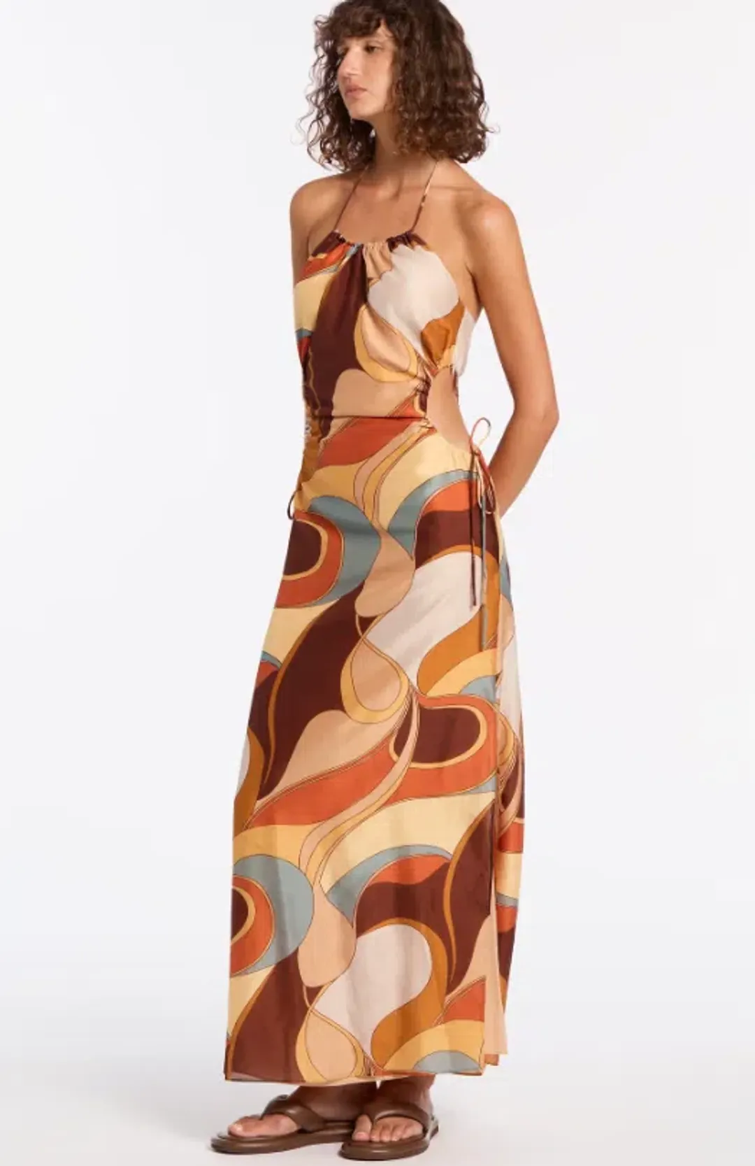 Sir The Label Vista Halter Midi Dress Multi Size 1 /Au 8 for rent on The Volte - main image
