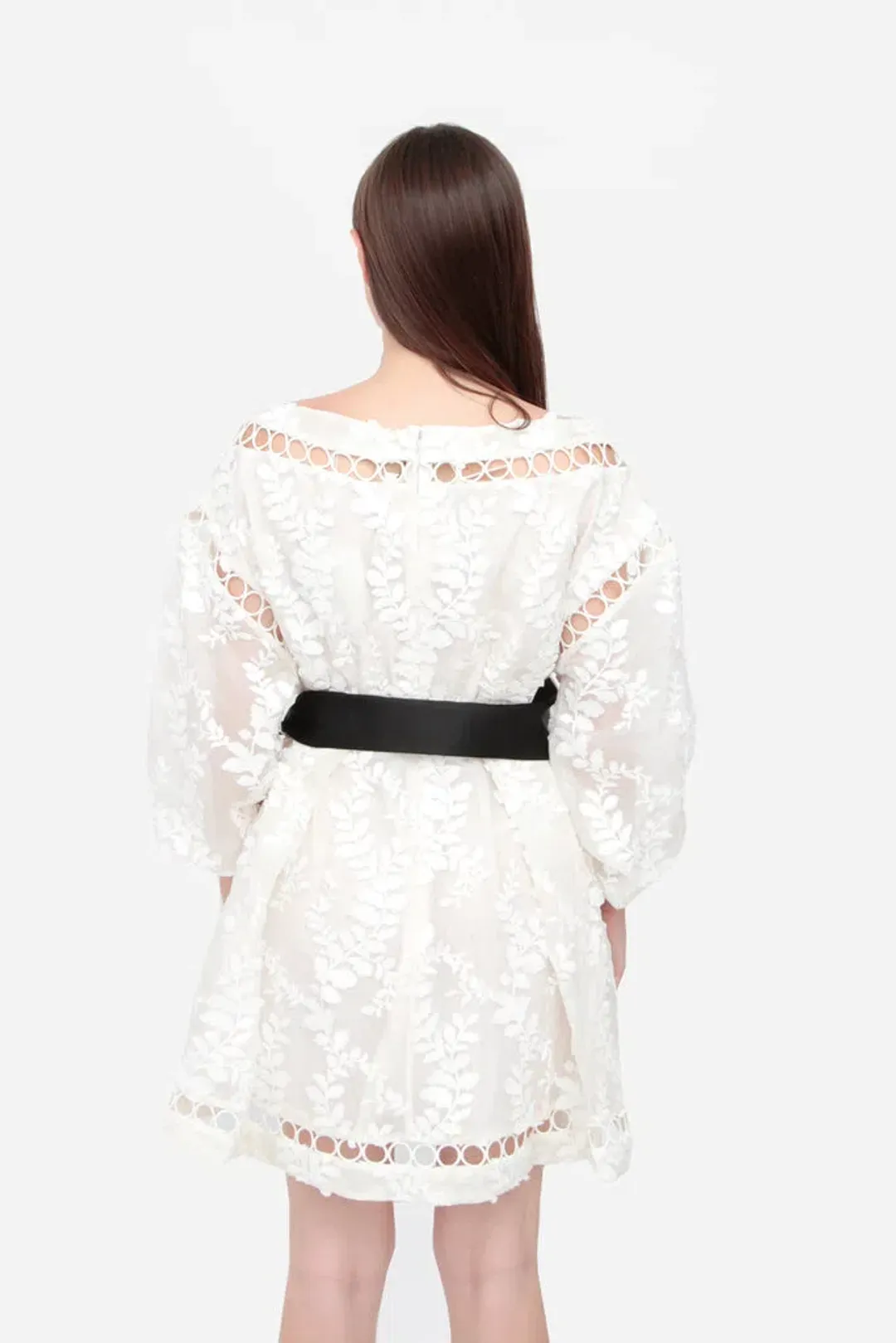 Zimmermann Winsome Cinch Vine Dress White Size 0P/Au 6 for rent on The Volte - main image