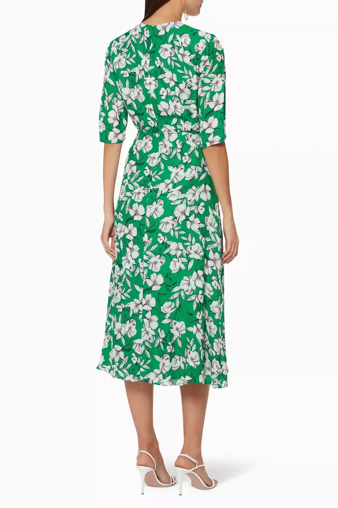 La Maison Talulah That Forever Feeling Midi Dress Green Floral Size 8 for rent on The Volte - main image