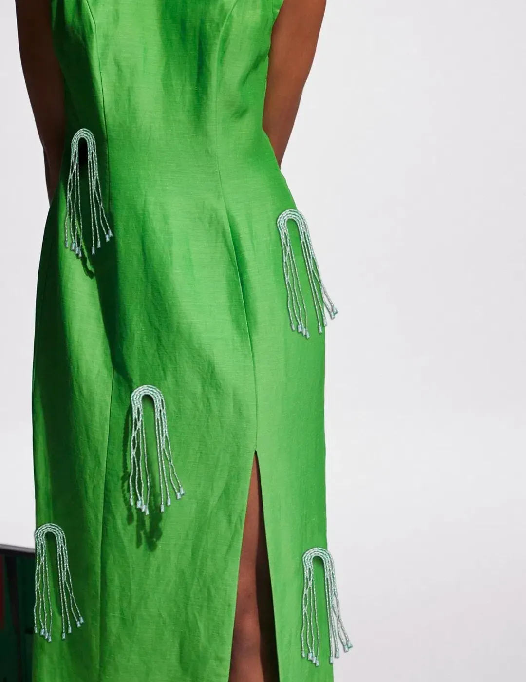 Alemais Dazzle Midi Dress Green Size 8 for rent on The Volte - main image