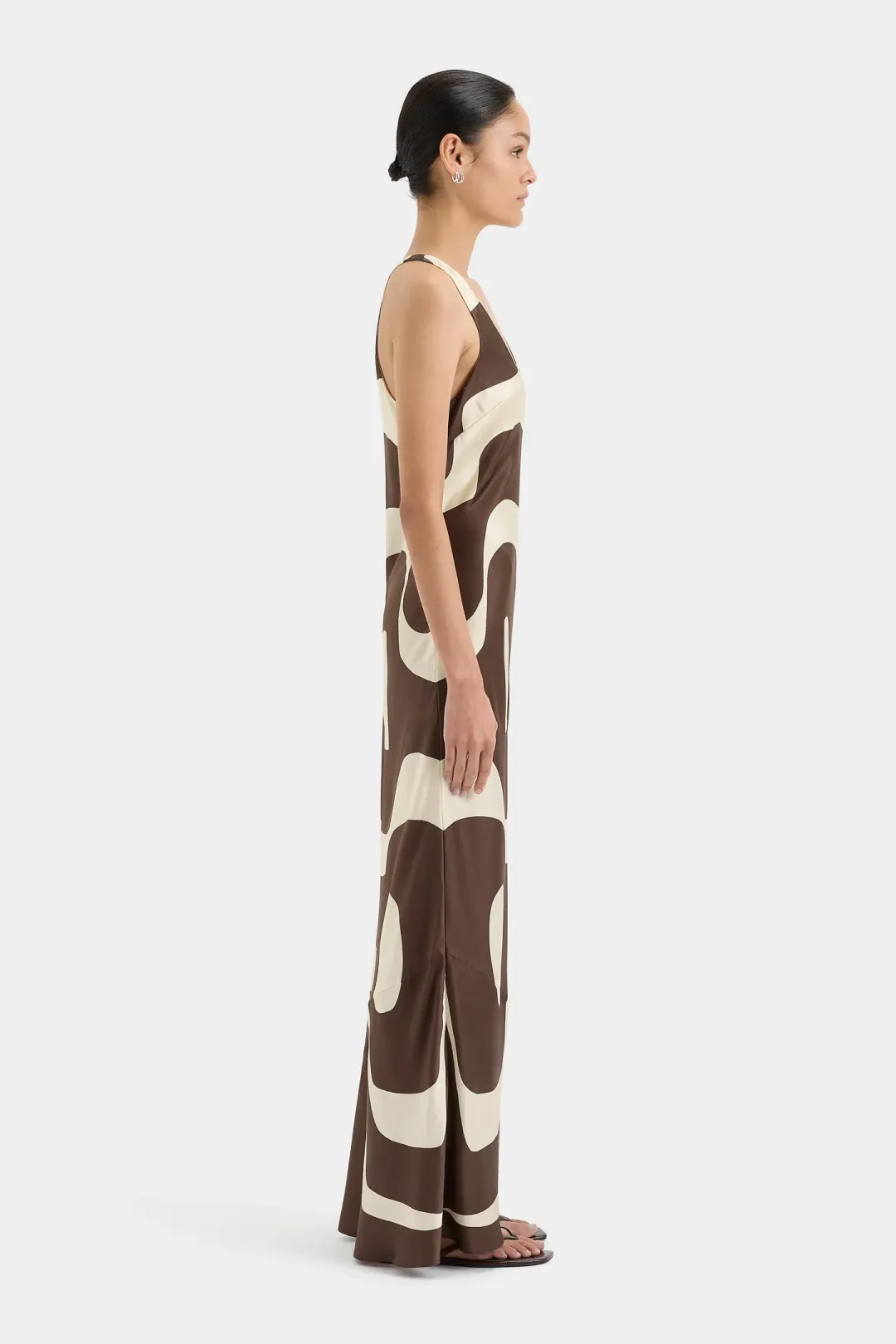 Sir the Label Freddie Scoop Neck Maxi Dress Poster Print Size 8 for rent on The Volte - main image