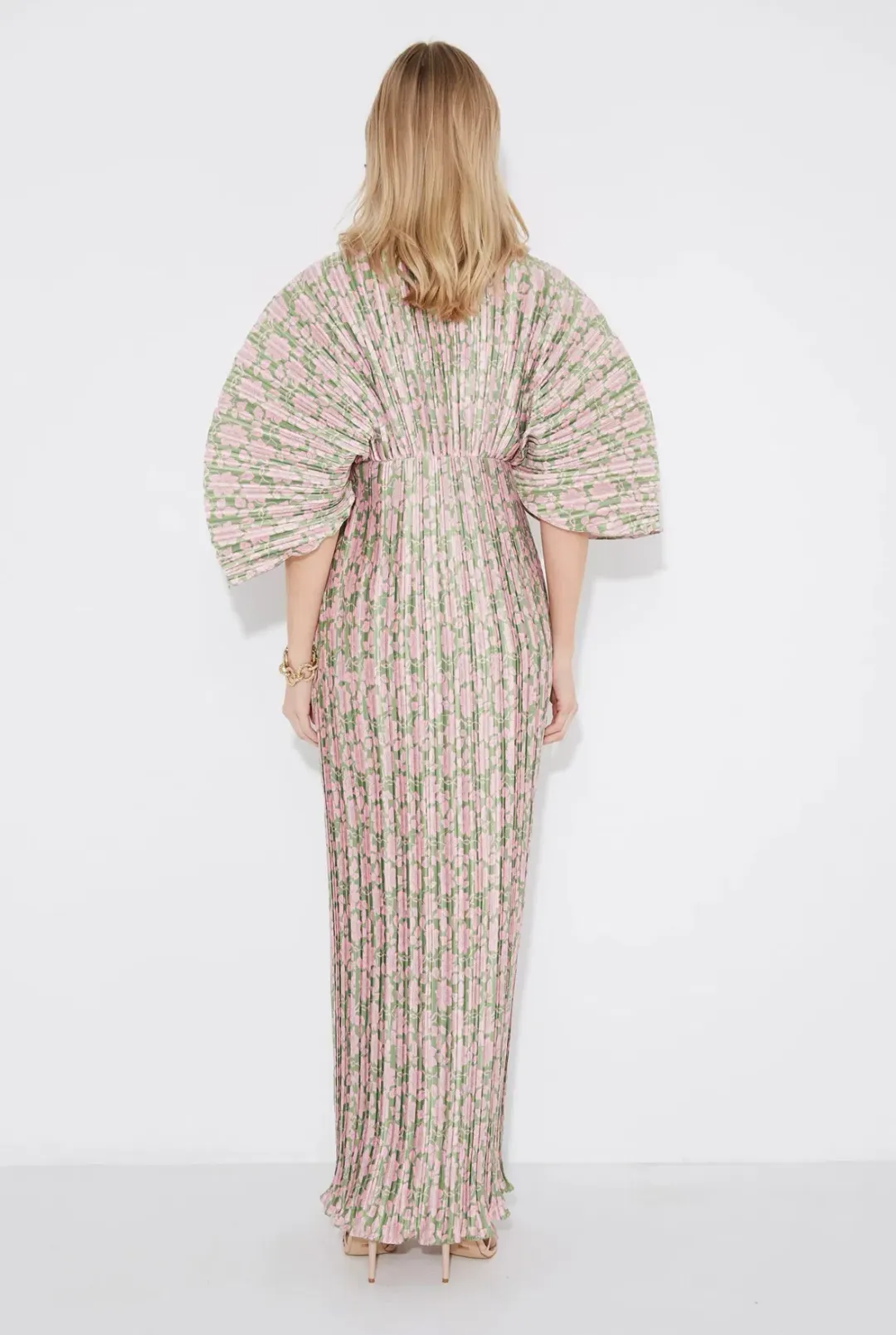 Sonya Moda Gianna Forever Dress Olive Pink Floral Size 8 for rent on The Volte - main image