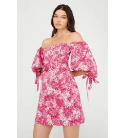 Sheike Ditsy Floral Mini Dress Pink Size 12  for rent on The Volte - image 2