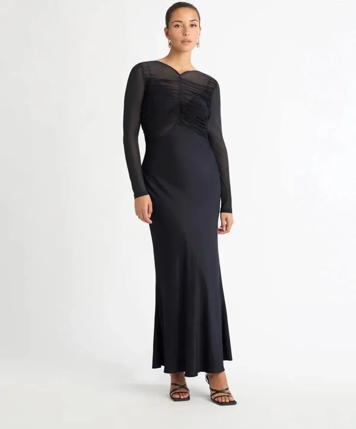 Sheike Eternity Maxi Dress Gunmetal Size 8 for rent on The Volte - main image