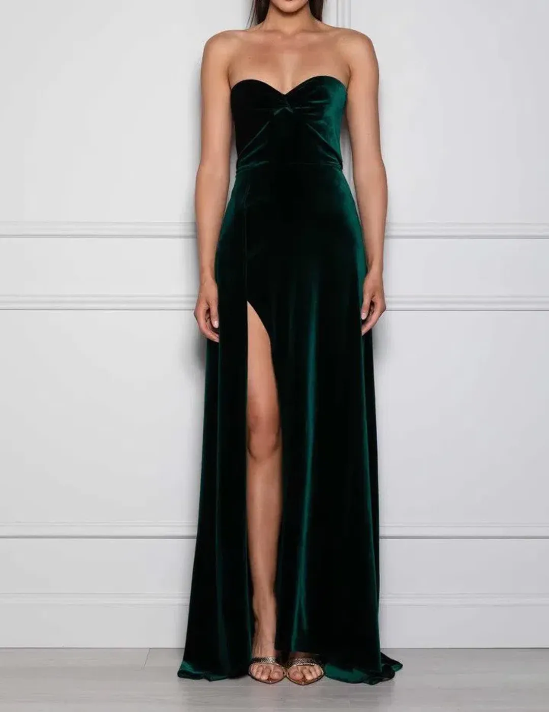 Elle Zeitoune Magnolia Gown Emerald Green Size 16 for rent on The Volte - main image