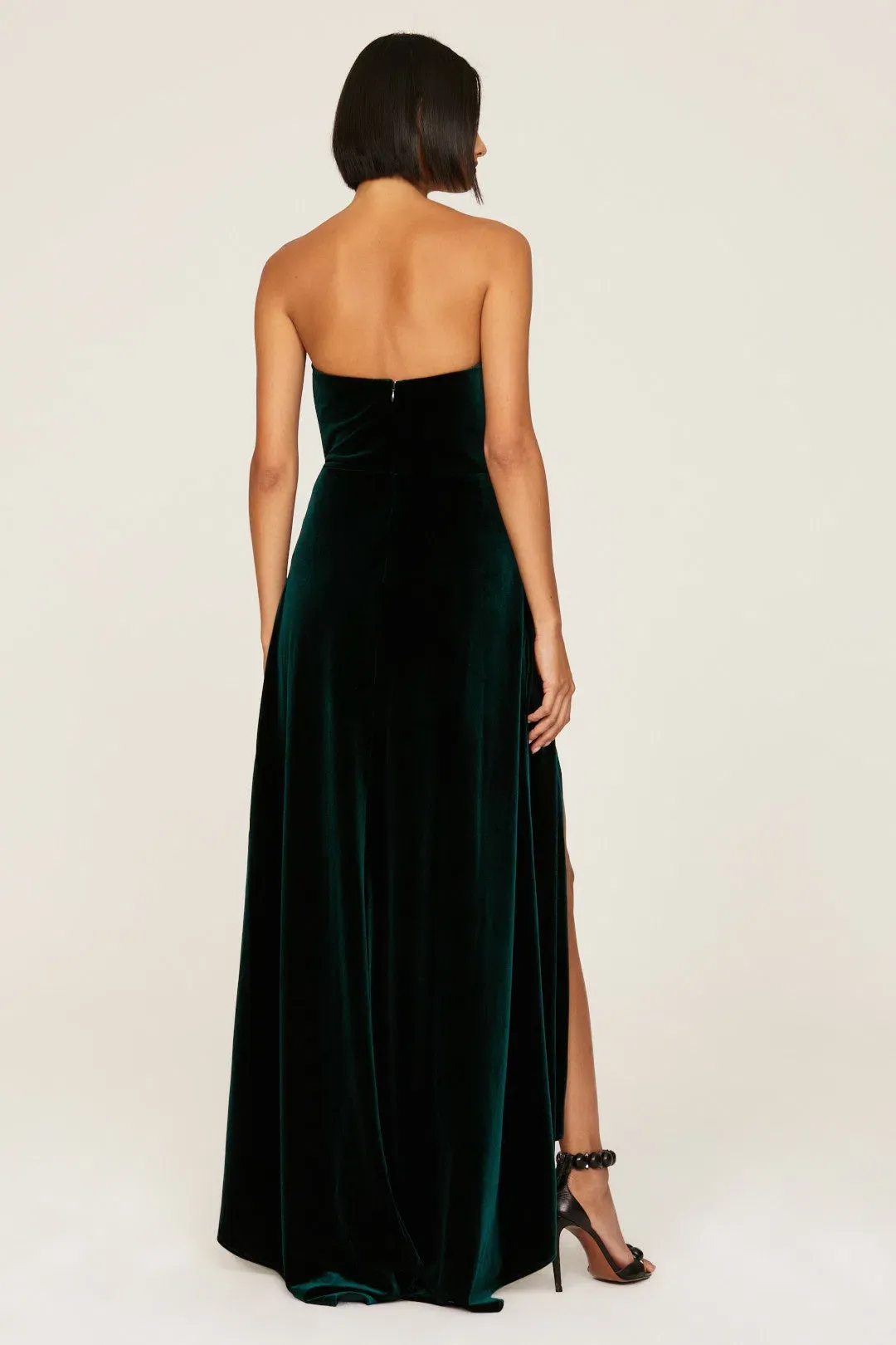 Elle Zeitoune Magnolia Gown Emerald Green Size 16 for rent on The Volte - main image