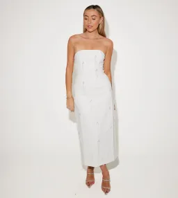 Odd Muse Ultimate Muse Embellished Midi Dress White Size 12 for rent on The Volte - image 1