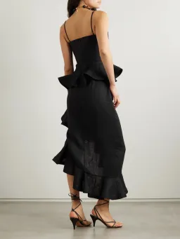 Zimmermann Harmony Tango Ruffled Dress Black Size 3 / AU 14  for rent on The Volte - image 2