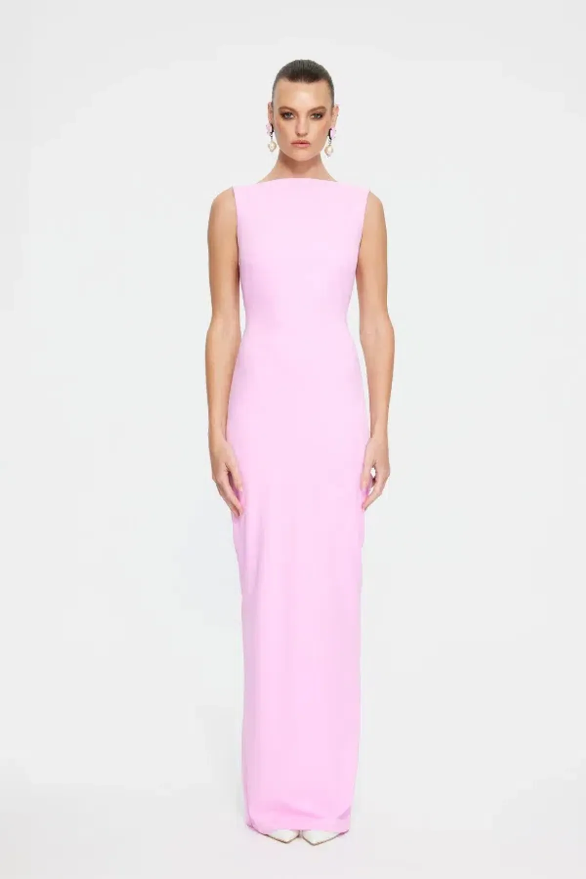 Effie Kats Verona Gown In Taffy Pink Size S/Au 8  for rent on The Volte - main image