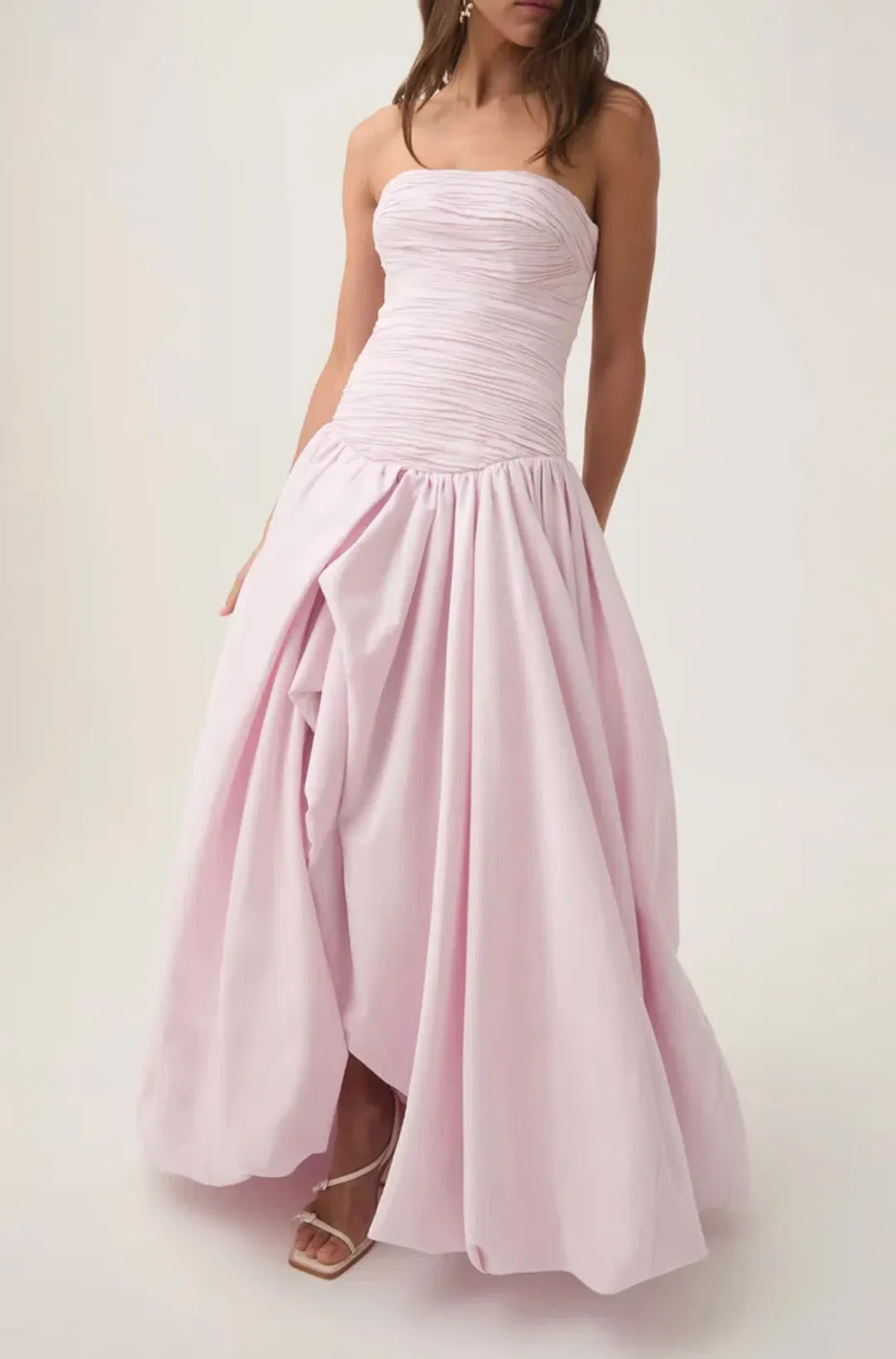 AJE Violette Bubble Hem Gown in Pastel Pink Size 14 for rent on The Volte - main image